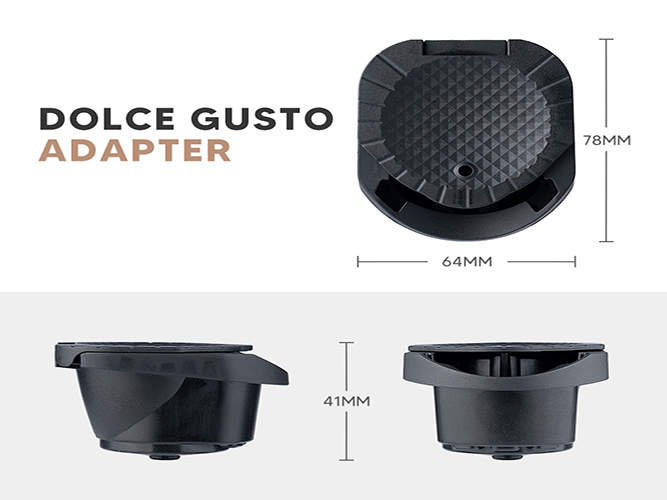 Размери на адаптер за мляно кафе Dolce Gusto