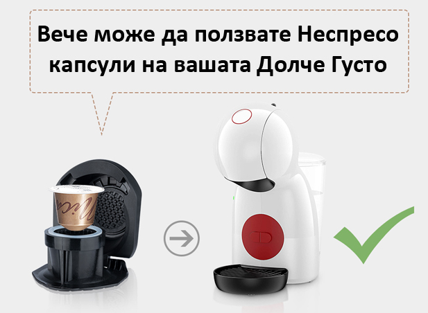 Адаптер с преход за nespresso капсули за кафемашини Dolce Gusto