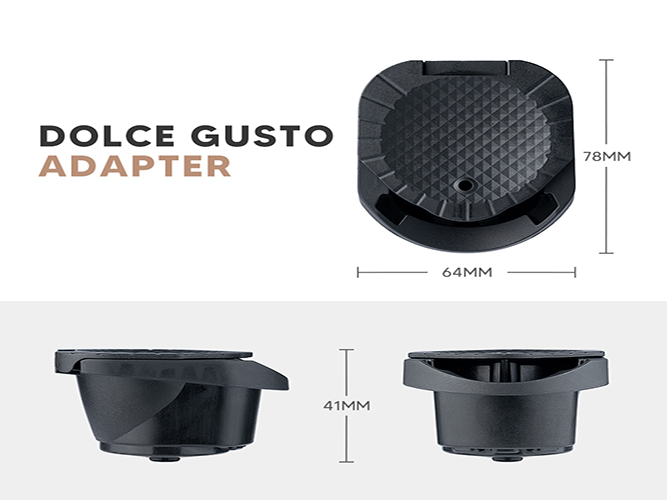 Размери на Адаптер с преход за Nespresso капсули за кафемашини Dolce Gusto