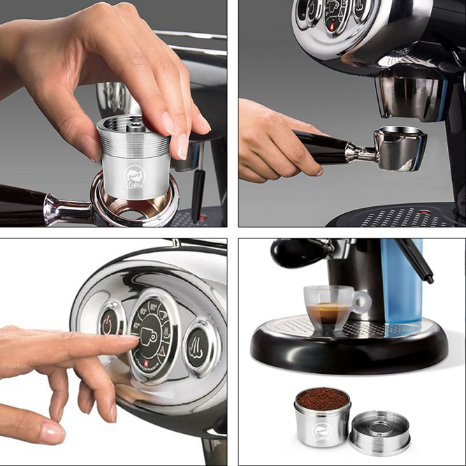 Mod de utilizare a capsulei metalice pentru illy